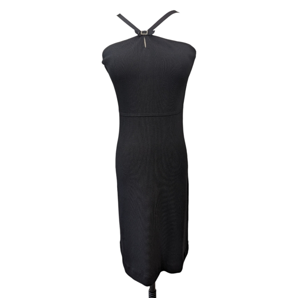 Vintage Y2K Cut Out Rhinestone‎ Bow Cocktail Dress Halter